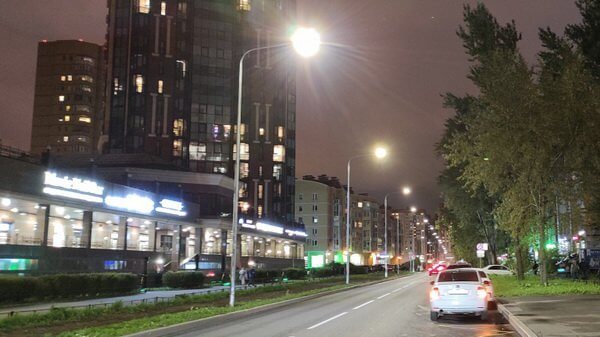 На Пулковской улице поставили современные светодиодные светильники