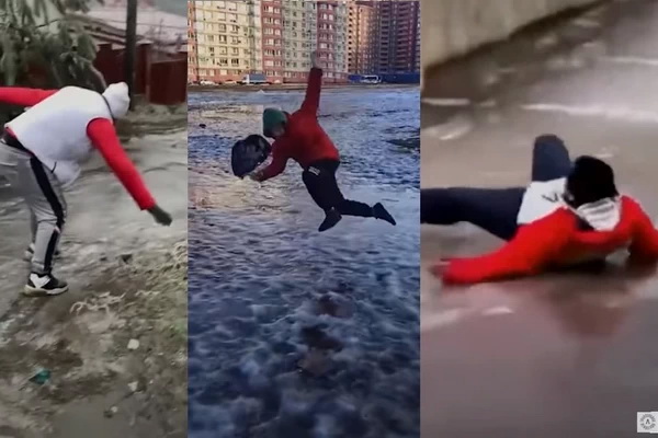 «Кто не спрятался – убит»: Шнуров показал новый клип об уборке наледи в Петербурге этой зимой